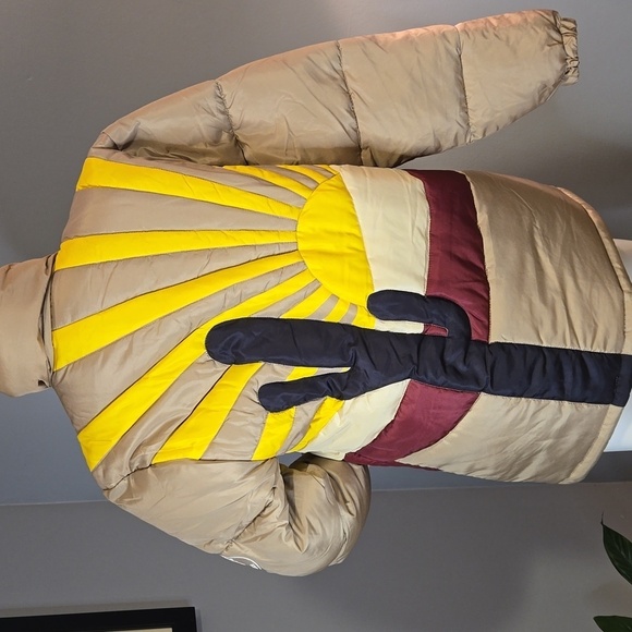 WeSC Vegan Landscape Puffer Jacket with High Collar Quilted Design Size Small - Picture 5 of 16